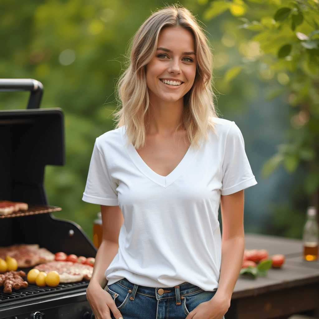 Damen V-Neck T-Shirt