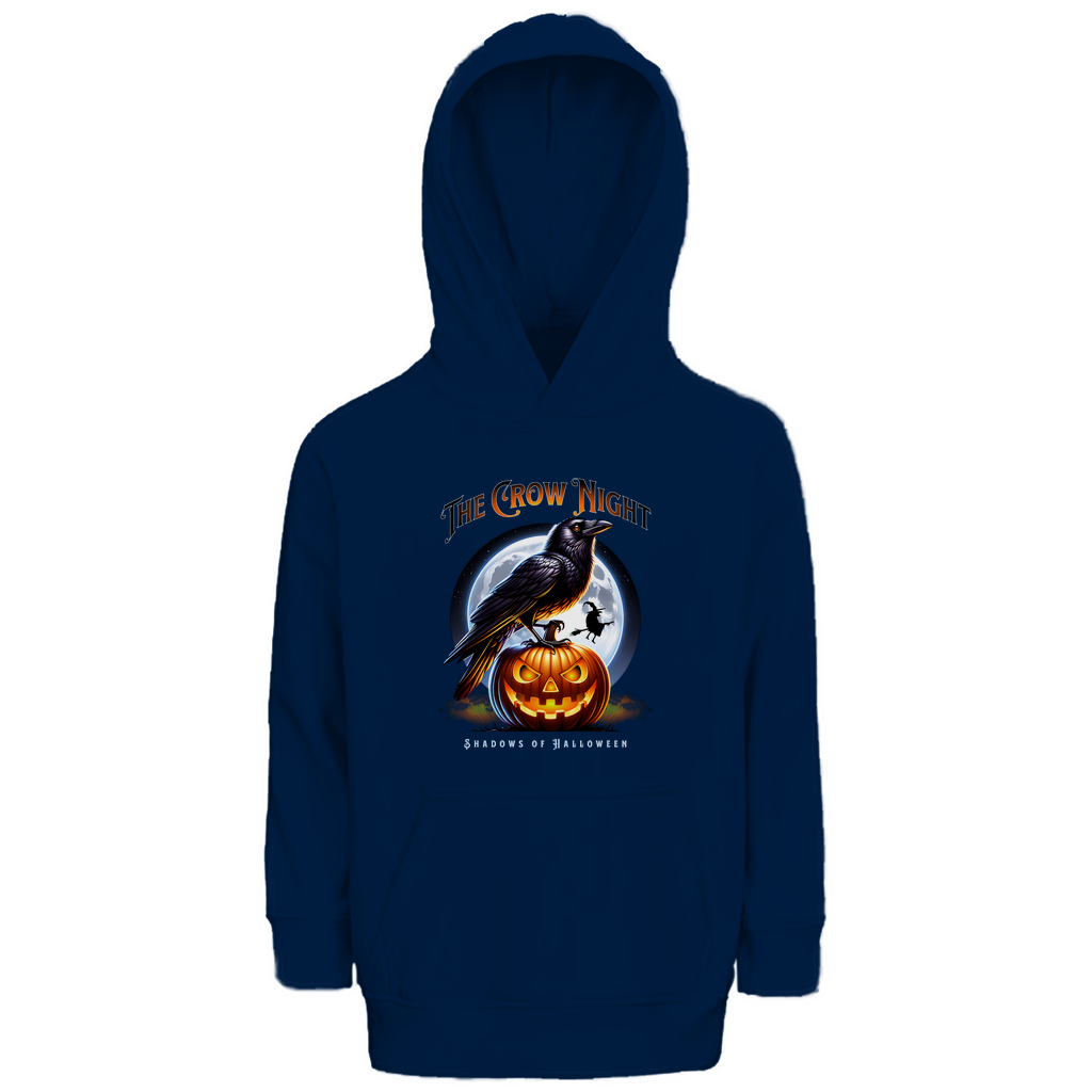 Dieser Kinder Premium Bio Hoodie in French Navy ist perfekt für kleine Halloween-Helden! Mit einem farbenfrohen, leuchtenden Halloween-Motiv und nachhaltiger Baumwoll-Polyester-Mischung sorgt er für maximalen Komfort. Die gemütliche Jersey-Kapuze und die praktische Kängurutasche machen ihn zum idealen Begleiter für Abenteuer von 4 bis 12 Jahren – stylisch und umweltfreundlich zugleich