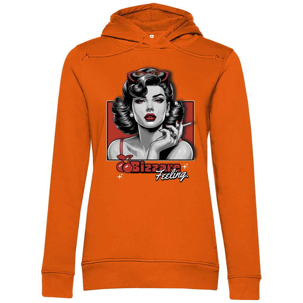 Damen Premium Bio Hoodie mit Feeling-Design, erhältlich in vielen Farben, aus nachhaltiger Baumwolle, bequem und stilvoll – Delamira.