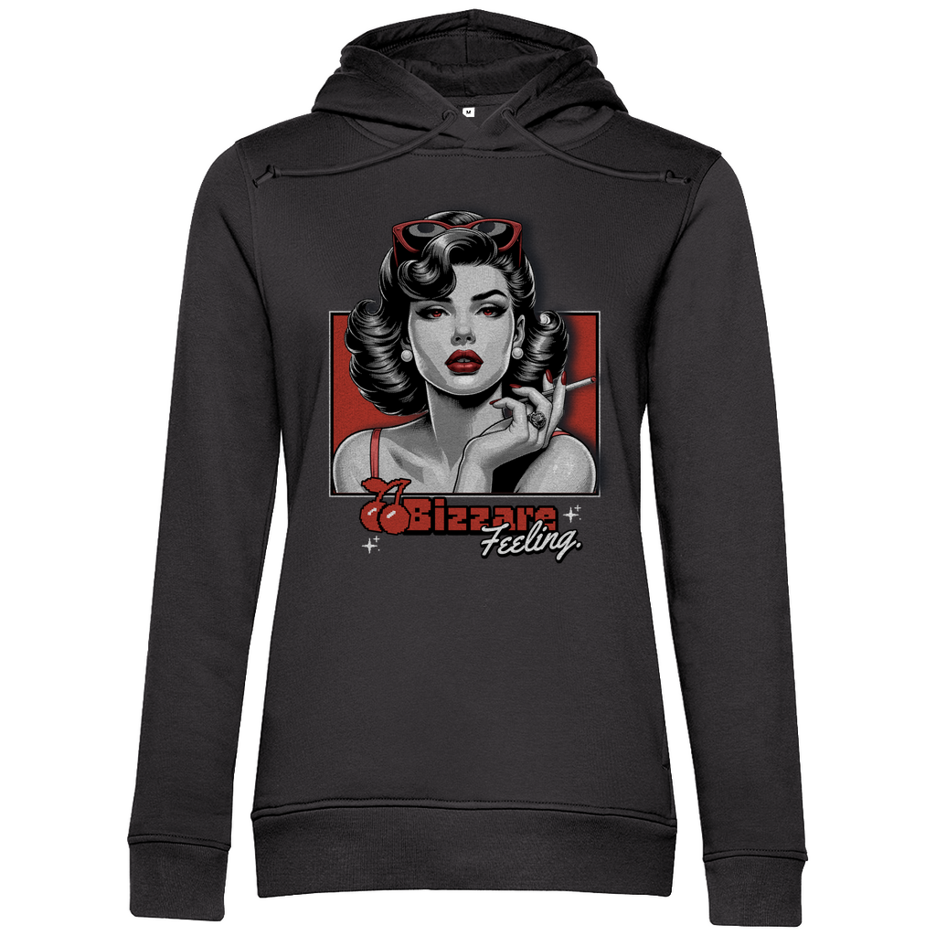 Damen Premium Bio Hoodie mit Feeling-Design, erhältlich in vielen Farben, aus nachhaltiger Baumwolle, bequem und stilvoll – Delamira.