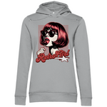 Damen Premium Bio Hoodie mit Retro Girl-Design, erhältlich in vielen ausgesuchten Farben, aus nachhaltiger Baumwolle, bequem und stilvoll – Delamira.