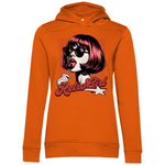 Damen Premium Bio Hoodie mit Retro Girl-Design, erhältlich in vielen ausgesuchten Farben, aus nachhaltiger Baumwolle, bequem und stilvoll – Delamira.