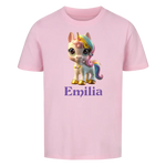 Personalisiertes Kinder Premium Bio T-Shirt Einhorn Emilia - delamira