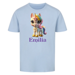 Personalisiertes Kinder Premium Bio T-Shirt Einhorn Emilia - delamira