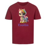 Personalisiertes Kinder Premium Bio T-Shirt Einhorn Emilia - delamira