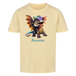 Personalisiertes Kinder Premium Bio T-Shirt Drache Alexander - delamira