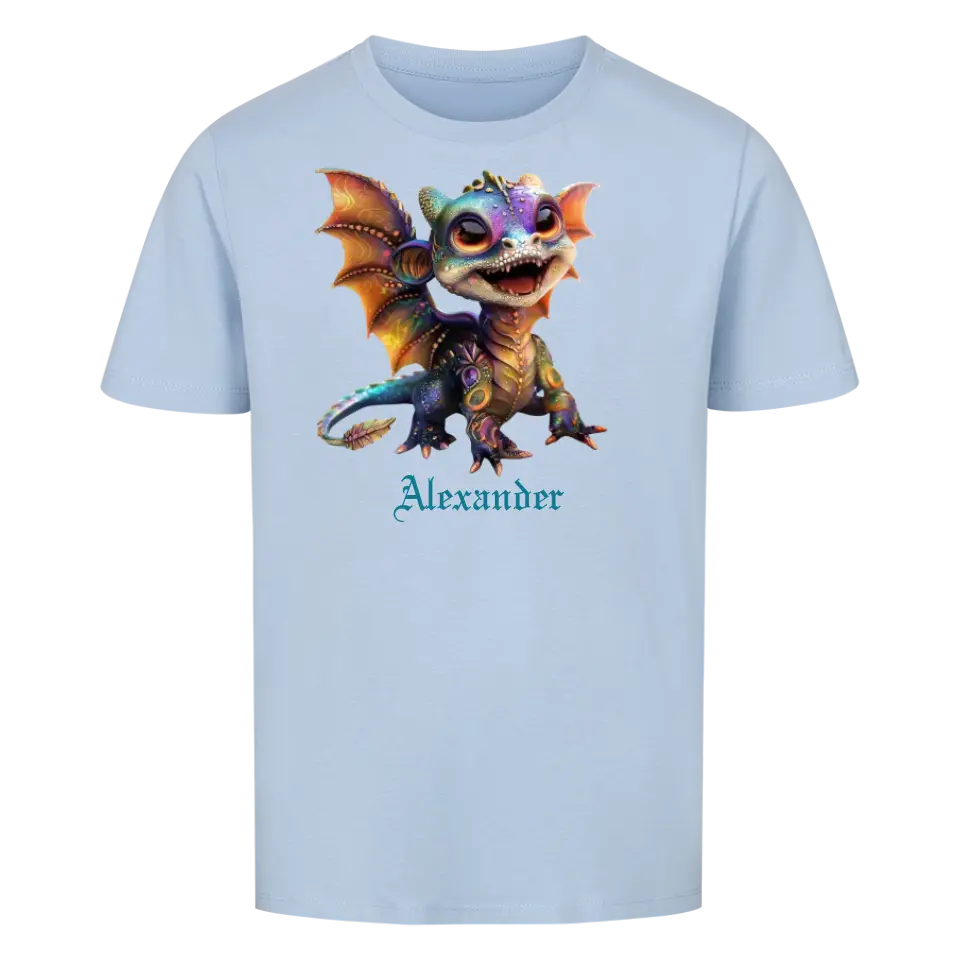 Personalisiertes Kinder Premium Bio T-Shirt Drache Alexander - delamira