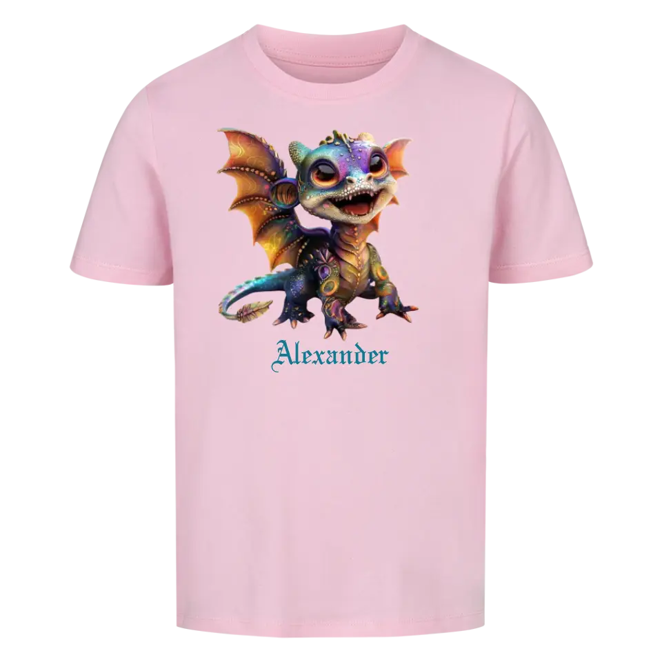 Personalisiertes Kinder Premium Bio T-Shirt Drache Alexander - delamira