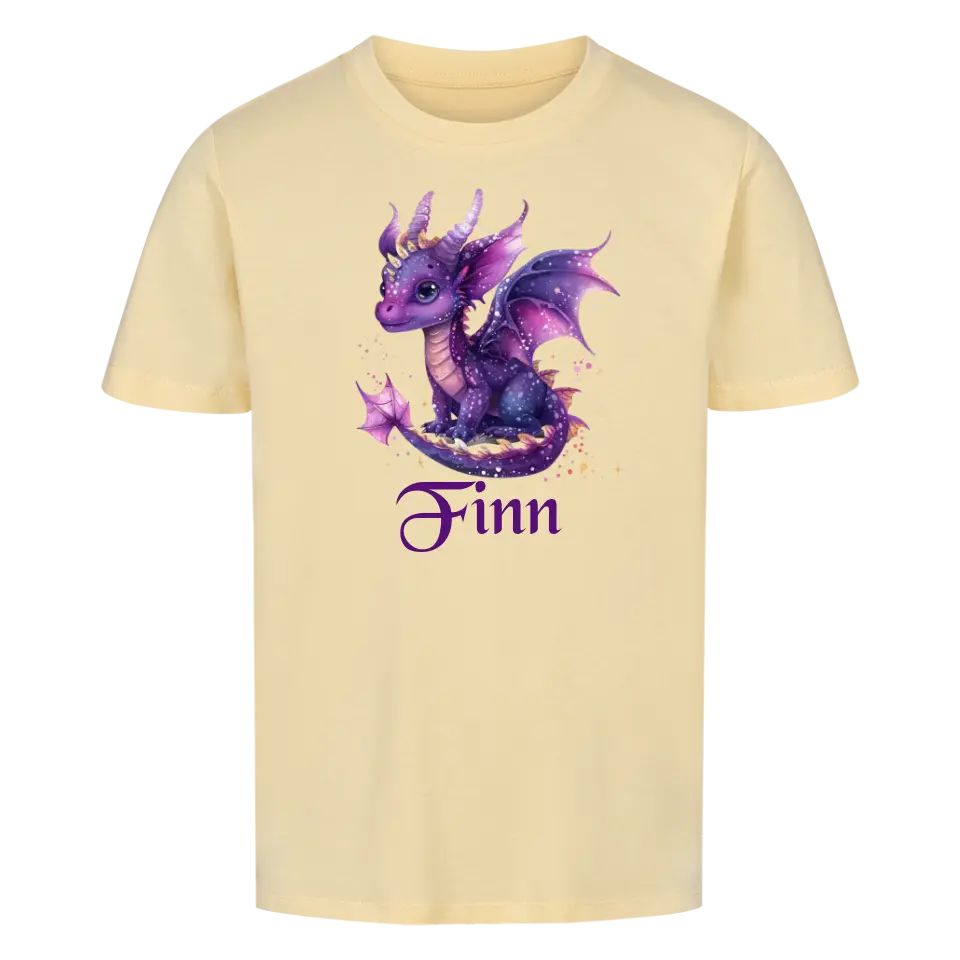 Personalisiertes Kinder Premium Bio T-Shirt Drache Finn - delamira