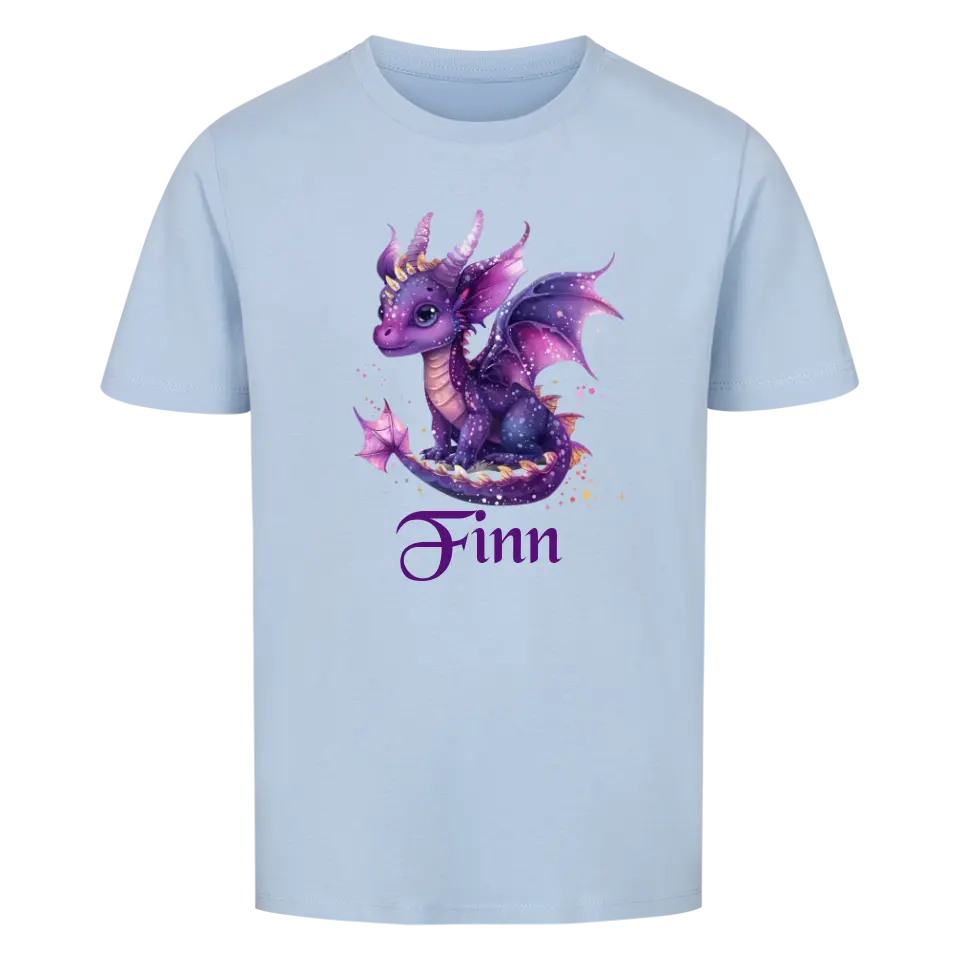 Personalisiertes Kinder Premium Bio T-Shirt Drache Finn - delamira