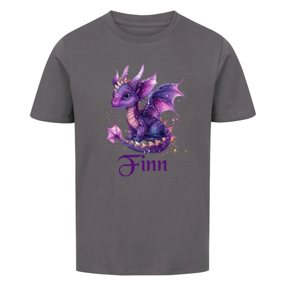 Personalisiertes Kinder Premium Bio T-Shirt Drache Finn - delamira