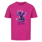 Personalisiertes Kinder Premium Bio T-Shirt Drache Finn - delamira