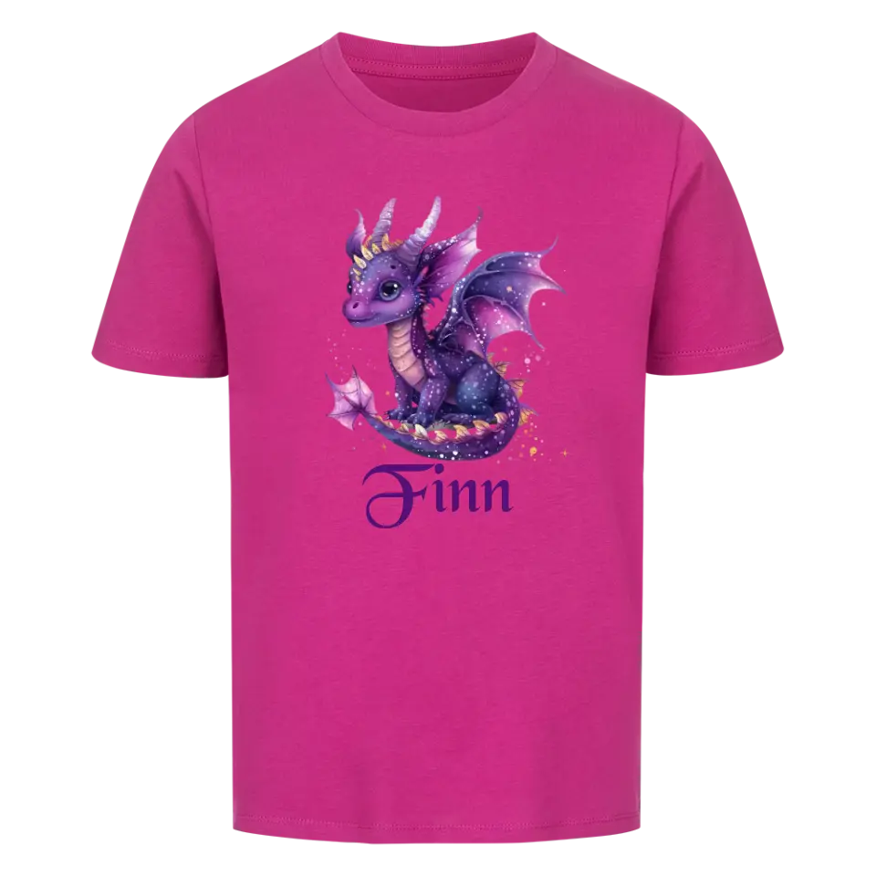 Personalisiertes Kinder Premium Bio T-Shirt Drache Finn - delamira