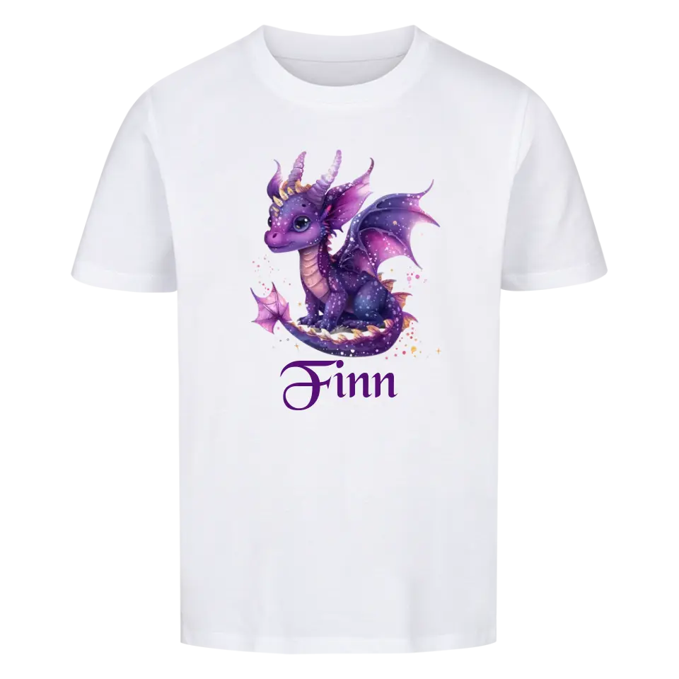 Personalisiertes Kinder Premium Bio T-Shirt Drache Finn - delamira