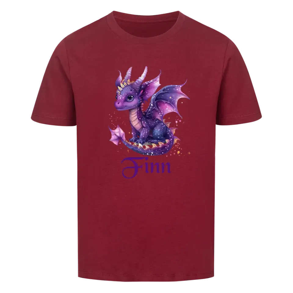 Personalisiertes Kinder Premium Bio T-Shirt Drache Finn - delamira