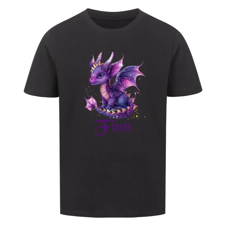 Personalisiertes Kinder Premium Bio T-Shirt Drache Finn - delamira