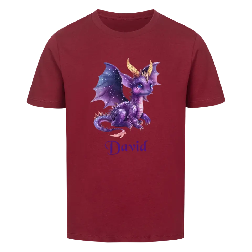 Personalisiertes Kinder Premium Bio T-Shirt Drache David - delamira