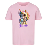 Personalisiertes Kinder Premium Bio T-Shirt Einhorn Jasmin - delamira