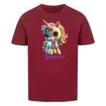 Personalisiertes Kinder Premium Bio T-Shirt Einhorn Jasmin - delamira