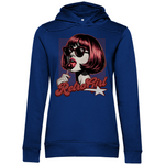 Damen Premium Bio Hoodie mit Retro Girl-Design, erhältlich in vielen ausgesuchten Farben, aus nachhaltiger Baumwolle, bequem und stilvoll – Delamira.