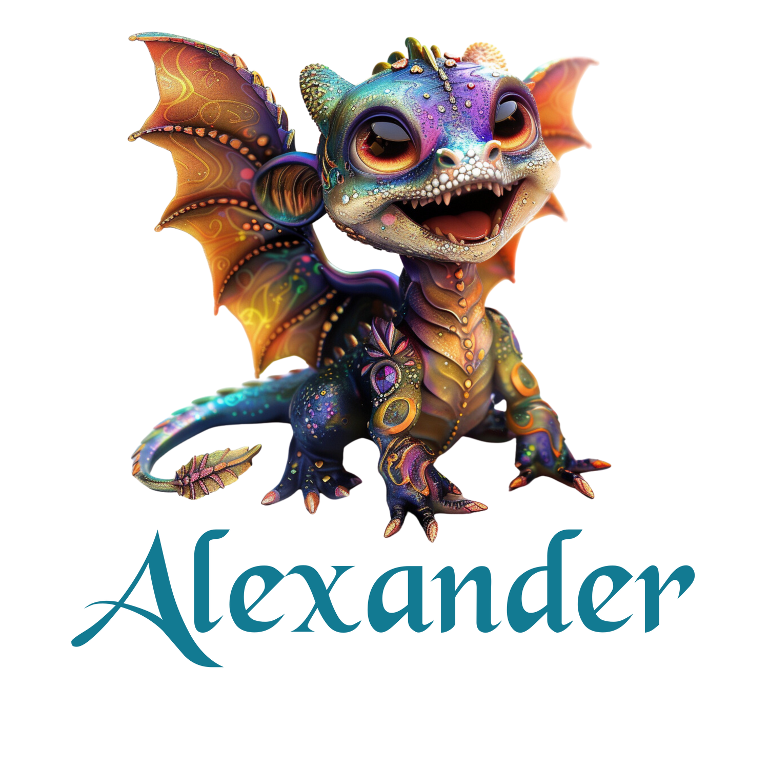 Personalized Kids Premium Organic T-Shirt Dragon Alexander