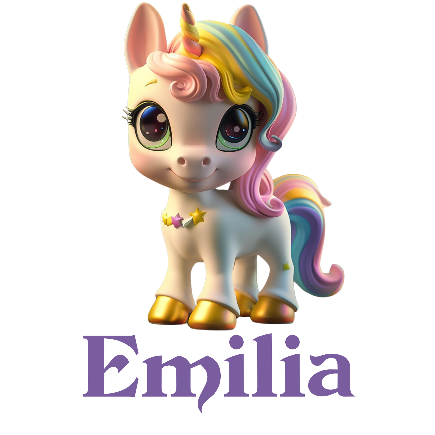 Personalized Kids Premium Organic T-Shirt Unicorn Emilia