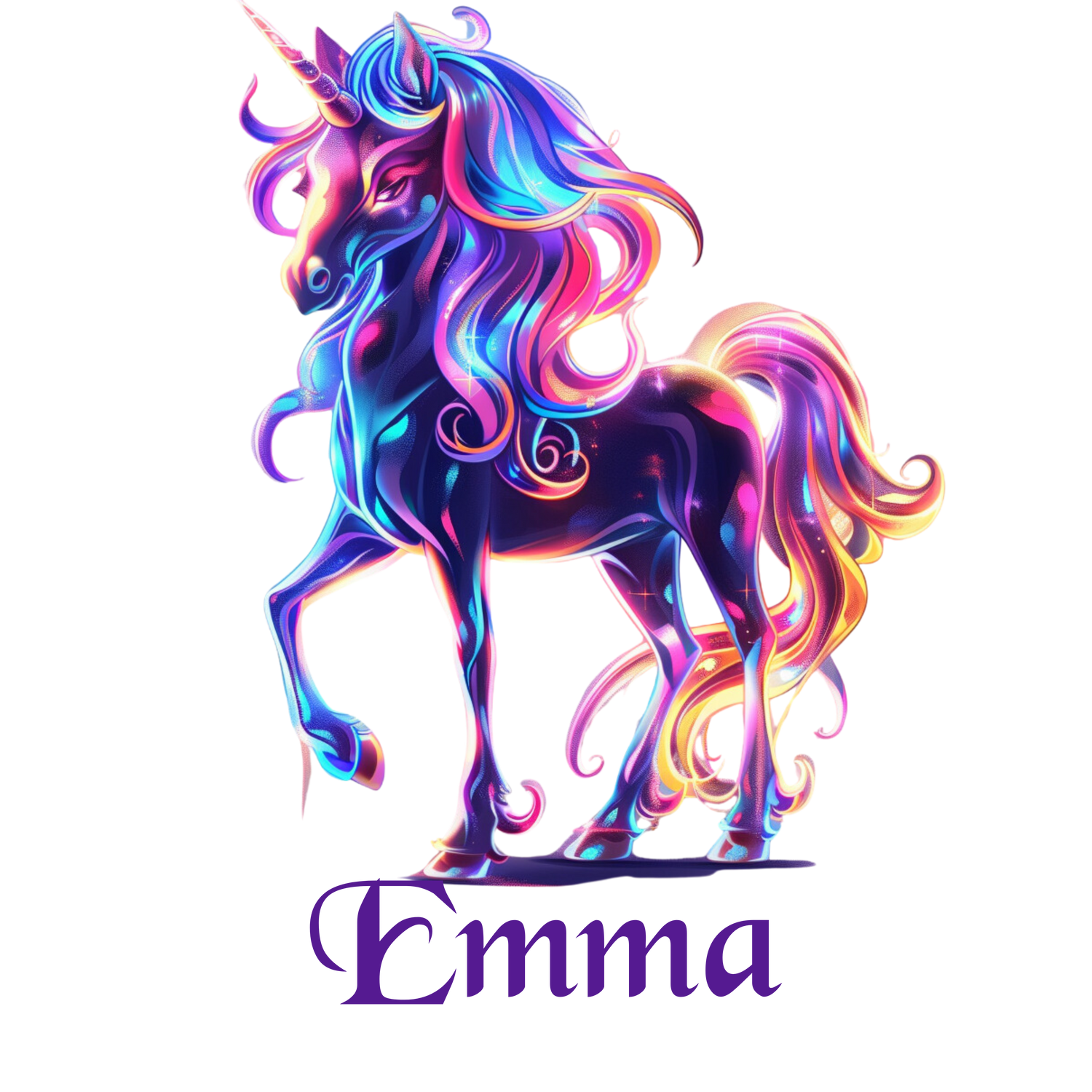 Personalisiertes Kinder Premium Bio T-Shirt Einhorn Emma