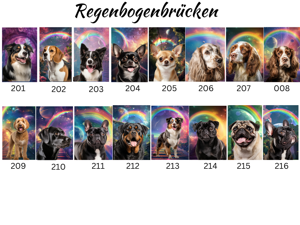 Digital - Personalisiert - Hunde Regenbogenbrücke - delamira
