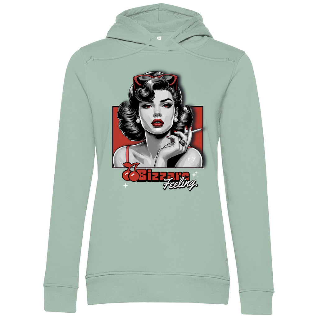 Damen Premium Bio Hoodie mit Feeling-Design, erhältlich in vielen Farben, aus nachhaltiger Baumwolle, bequem und stilvoll – Delamira.