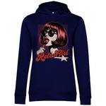 Damen Premium Bio Hoodie mit Retro Girl-Design, erhältlich in vielen ausgesuchten Farben, aus nachhaltiger Baumwolle, bequem und stilvoll – Delamira.