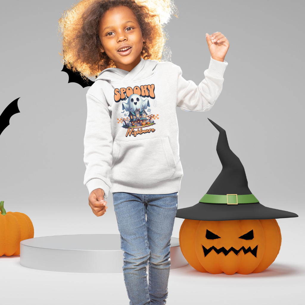 Kinder Premium Bio Hoodie Halloween Spooky Nr. 2 Printegy