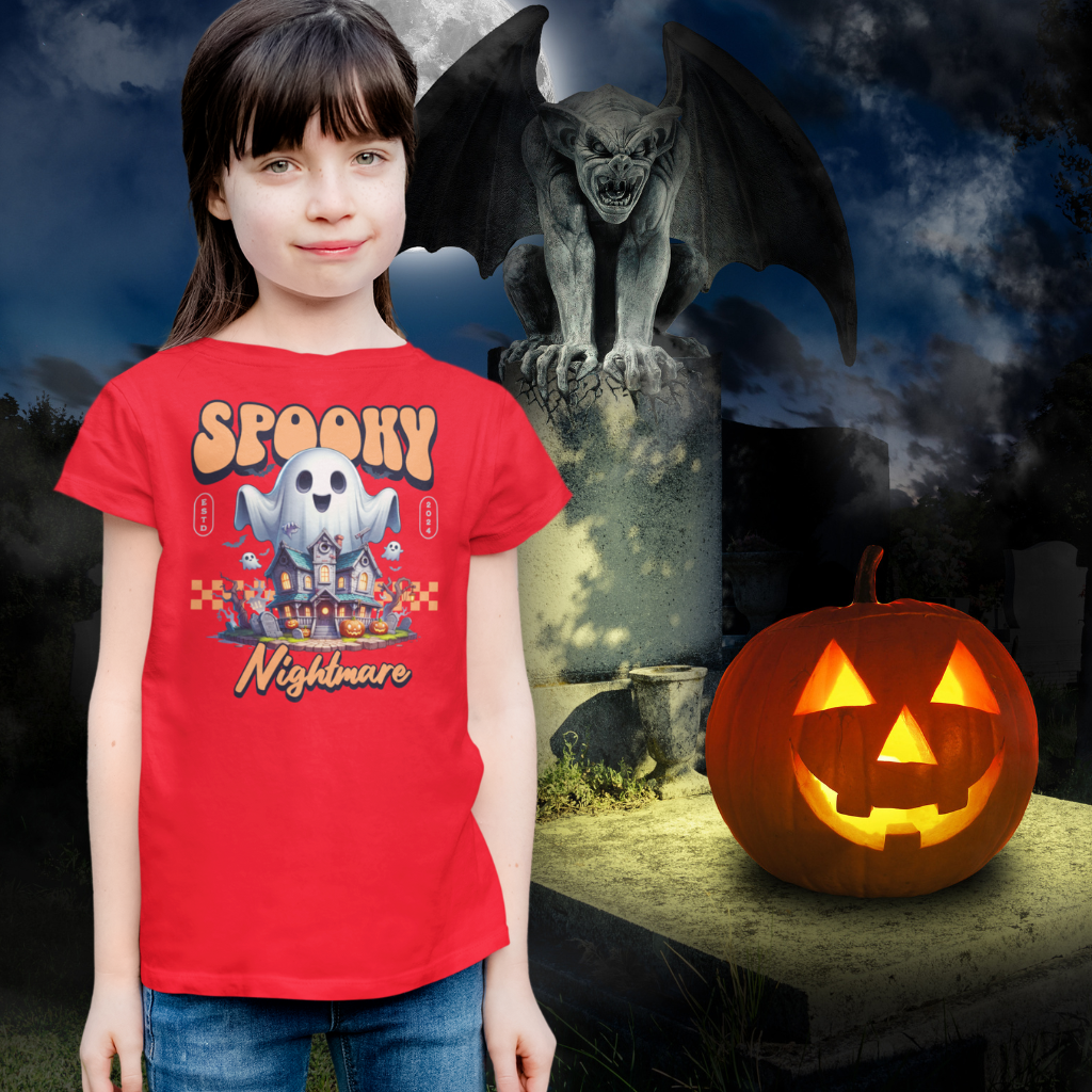 Kids Premium Bio T-Shirt Halloween Spooky Nightmare Printegy